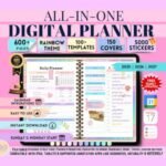 All In One Digital Planner 2025, 2026, 2027 Digital Planner, Digital Journal, Digital Goodnotes Template, Weekly, Daily Planner, Notability